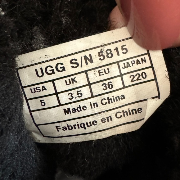 UGG Classic Tall Boots, Black, Size 5 - Picture 5 of 6